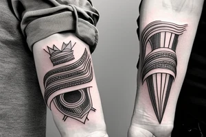 black armband with straight lines tattoo idea