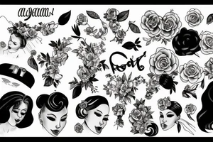 Women crying tattoo idea