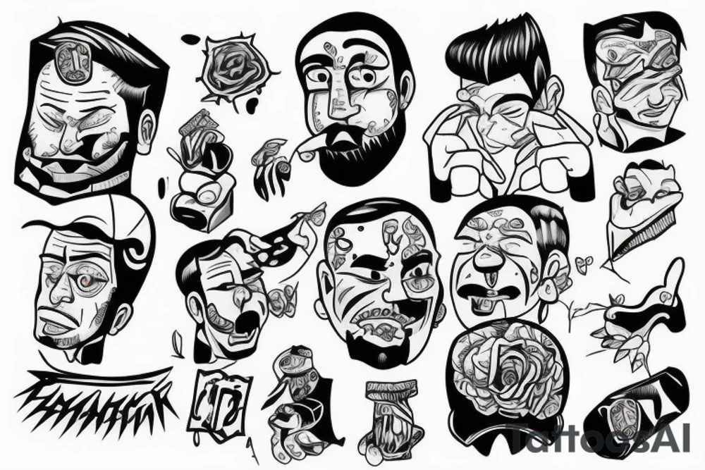 Man behind a prison gate tattoo idea