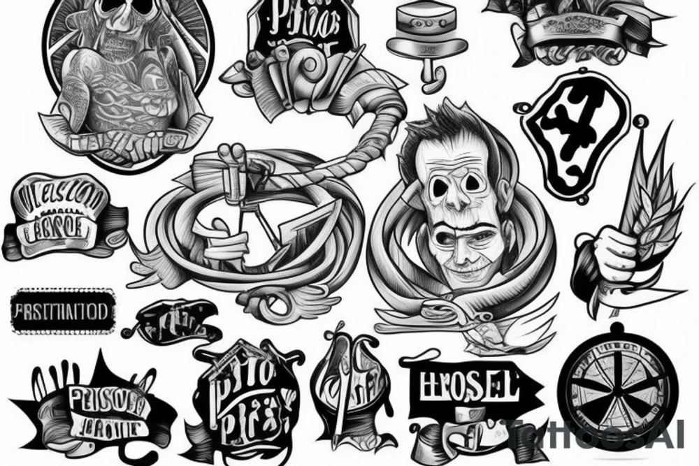 Prison detailed tattoo idea