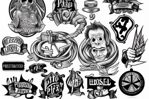 Prison detailed tattoo idea