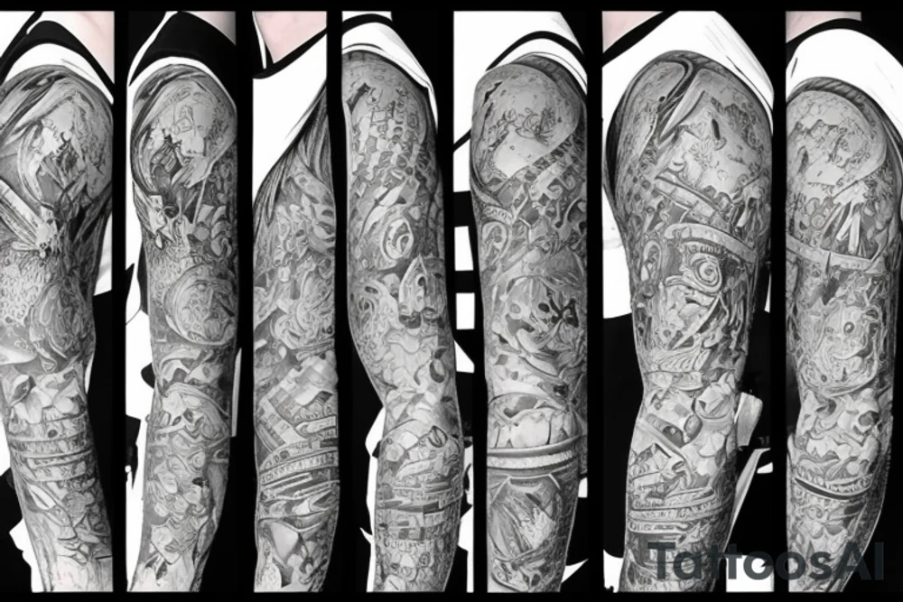 Prison ultra detailed tattoo idea