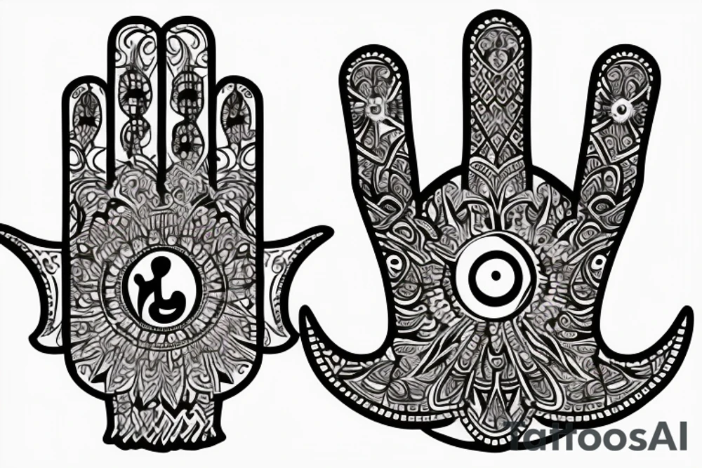 Hamsa habe tattoo idea