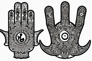 Hamsa habe tattoo idea