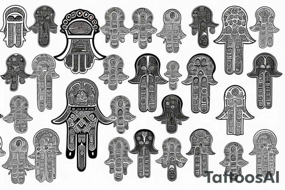 Hamsa habe tattoo idea