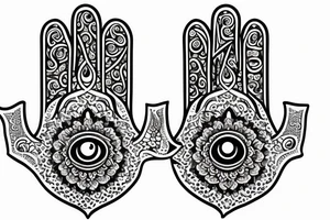 Hamsa hand tattoo idea
