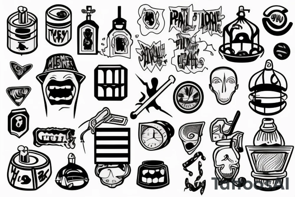 Mind prison detailed tattoo idea