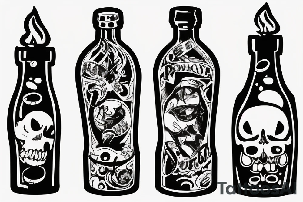 Bottle of poison tattoo idea