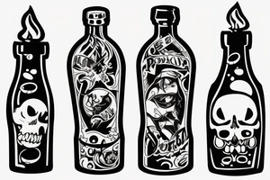 Bottle of poison tattoo idea