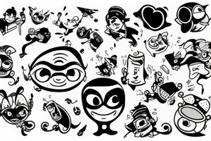 Funny cartoon tattoo idea
