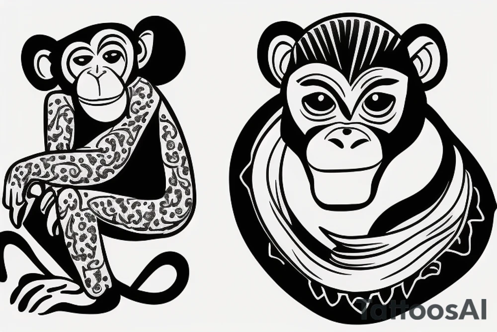 Silly monkey tattoo idea
