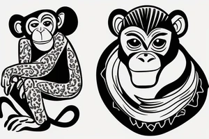 Silly monkey tattoo idea