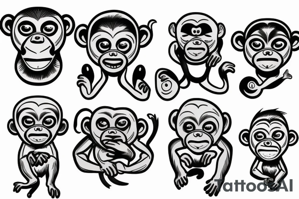 Silly monkey tattoo idea