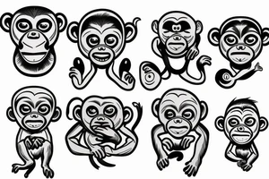 Silly monkey tattoo idea