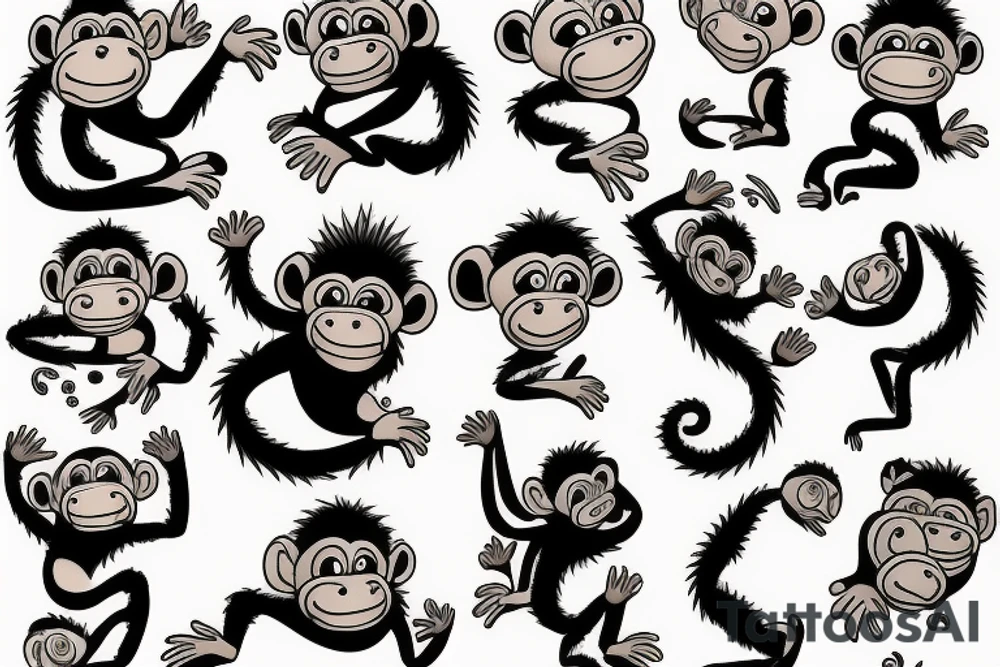 Silly monkey tattoo idea