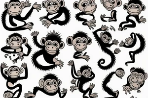Silly monkey tattoo idea