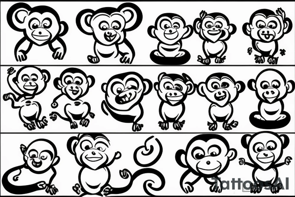 Silly monkey tattoo idea