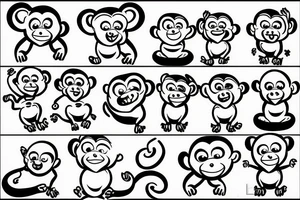 Silly monkey tattoo idea