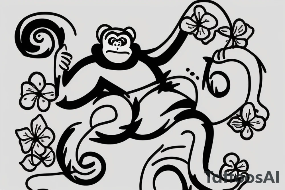 Silly monkey tattoo idea