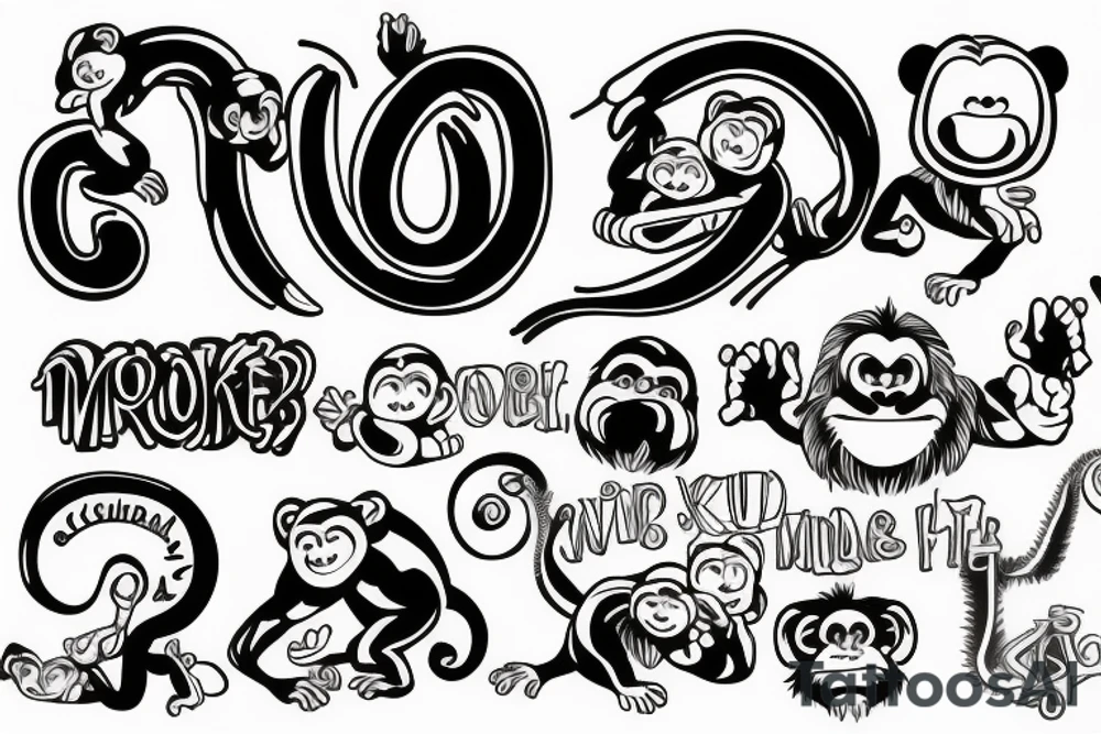 Silly monkey tattoo idea