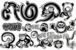 Silly monkey tattoo idea