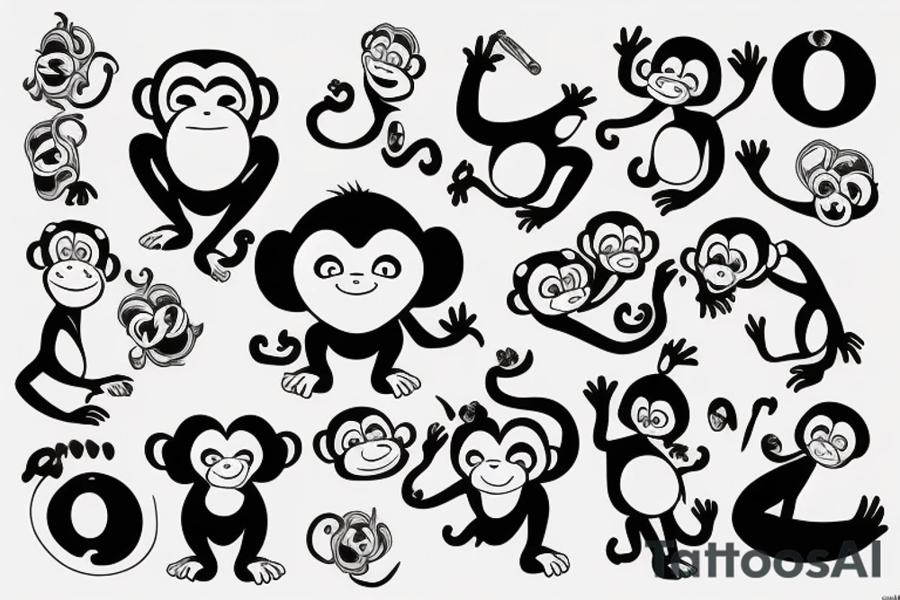 Silly monkey tattoo idea
