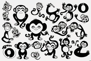 Silly monkey tattoo idea