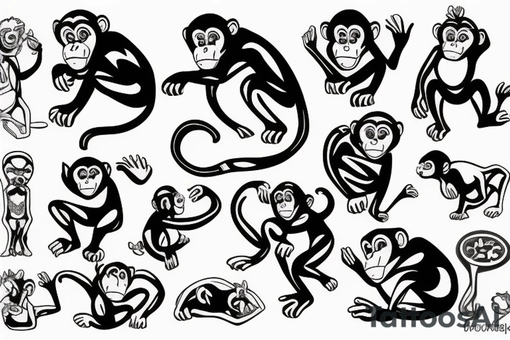 Silly monkey tattoo idea