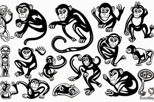 Silly monkey tattoo idea
