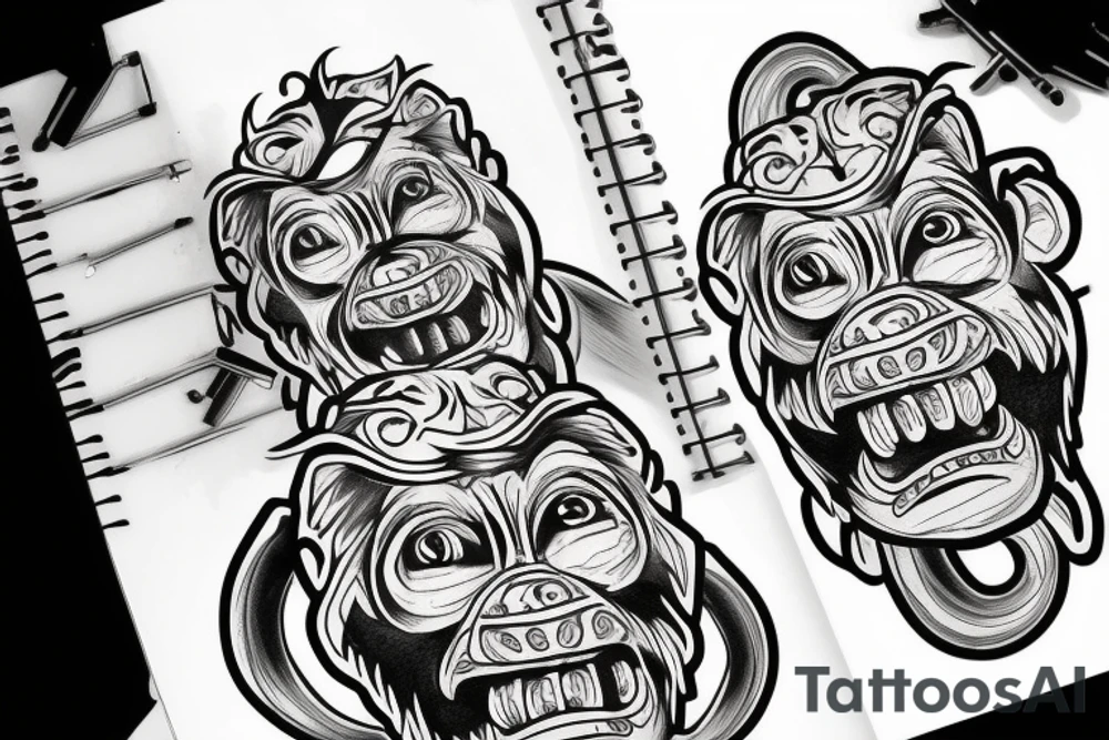 Silly monkey tattoo idea