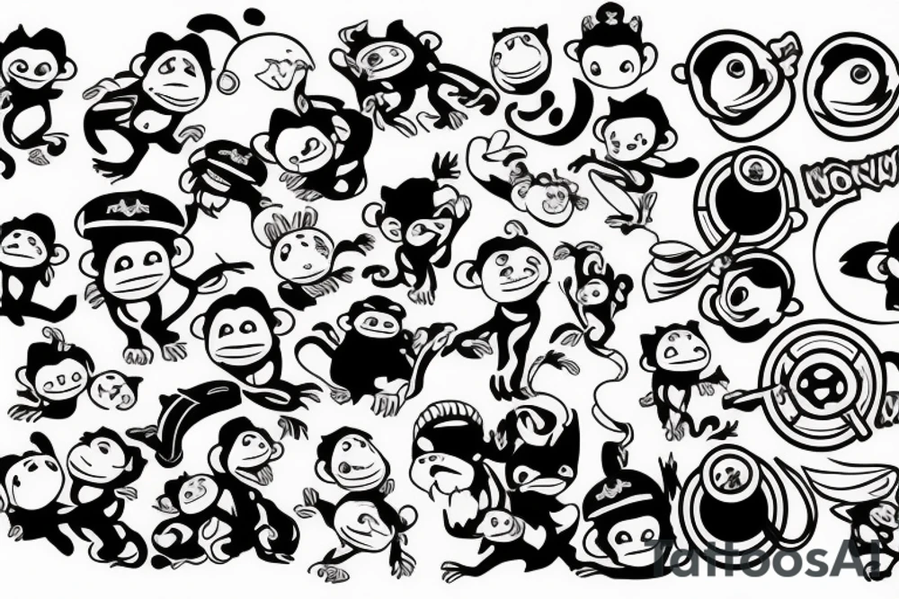 Monkey attacking police tattoo idea