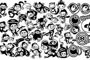 Monkey attacking police tattoo idea