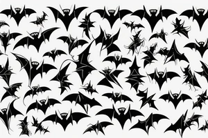 Bats come out of the dark tattoo idea