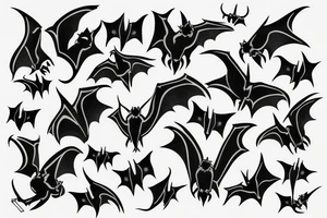 Bats come out of the dark tattoo idea