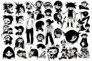 Teenager standing tattoo idea