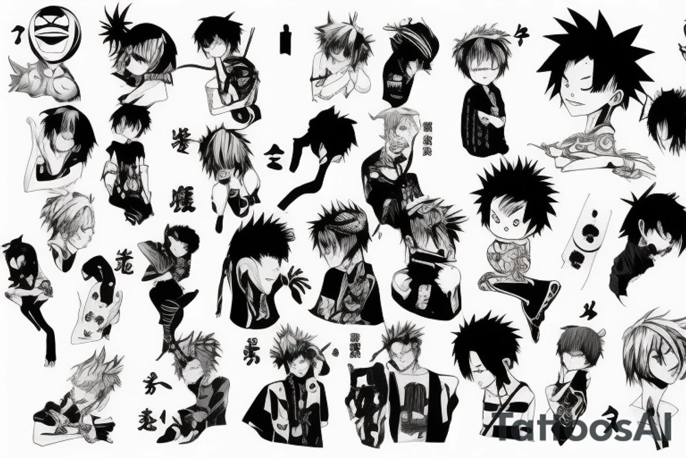 Anime boy tattoo idea