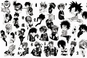 Anime boy tattoo idea