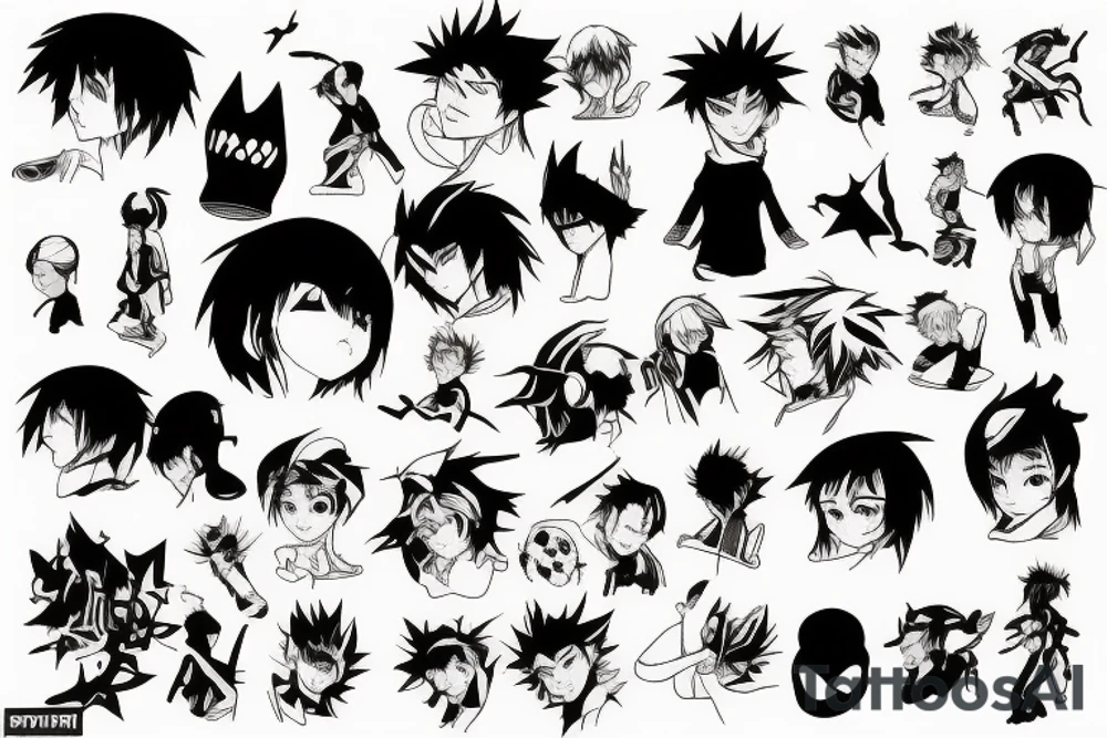 Anime boy tattoo idea