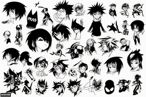 Anime boy tattoo idea