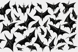 Bats appear from the darkness tattoo idea