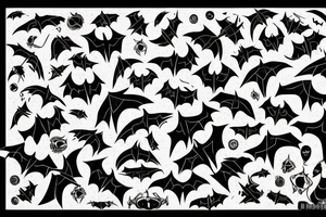 Bats appear from the darkness tattoo idea