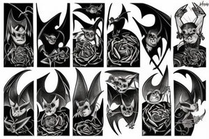 Bats appear from the darkness tattoo idea