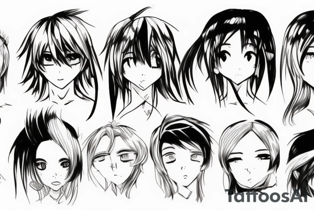 Anime brother and sister together tattoo idea