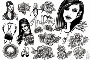 Frau vor Spiegel tattoo idea