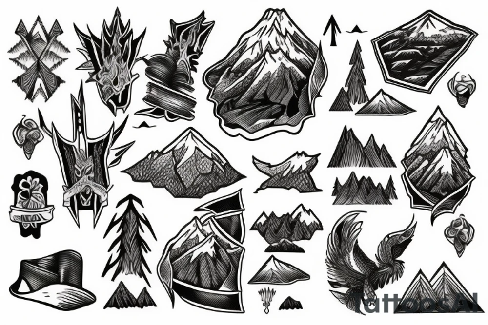 Mountain, Canyon tattoo idea