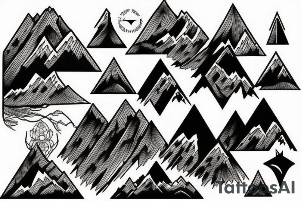 Mountain, Canyon tattoo idea
