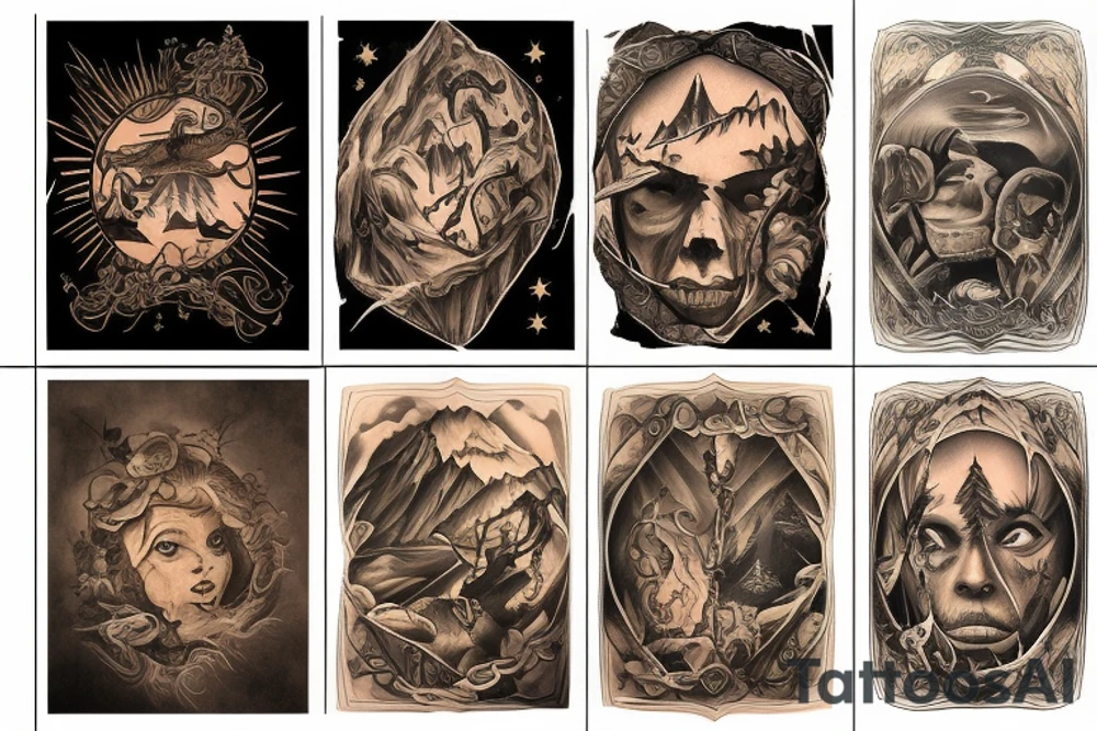 Mountain, Canyon, Renaissance tattoo idea