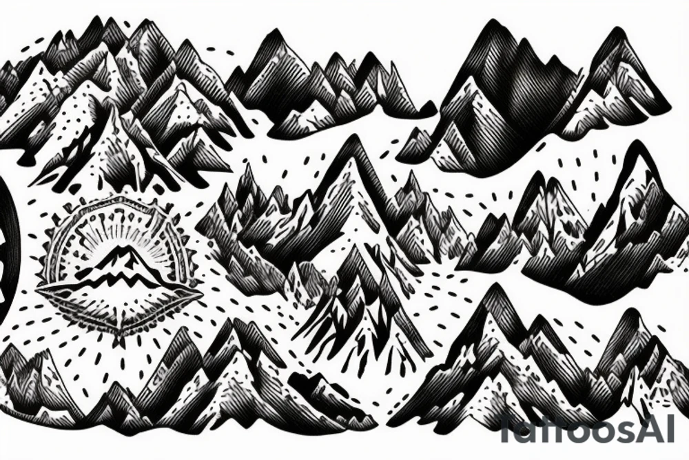 Mountain, Canyon, Renaissance tattoo idea