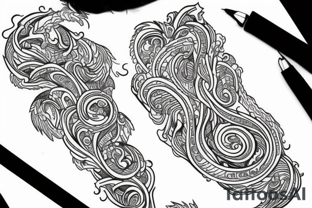 Outline tattoo style, Horseshoe, white background, --no skin tattoo idea