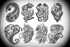Outline tattoo style, Horseshoe, white background, --no skin tattoo idea